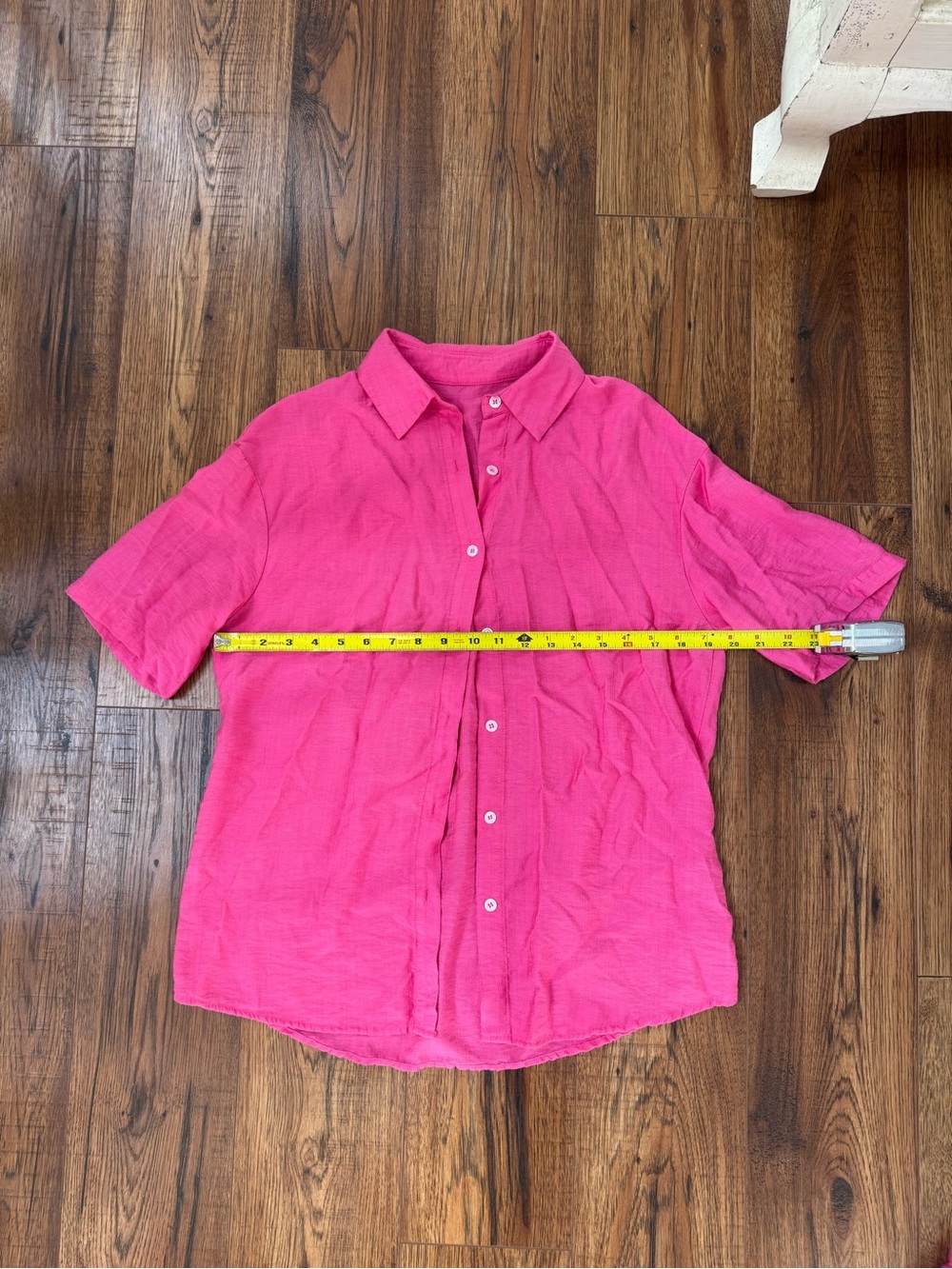 Hot pink linen shorts set - Picture 4 of 4